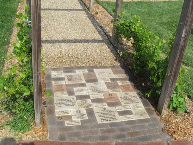 Memorial Bricks pathway
