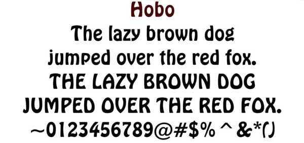 Font Hobo for Engraved Brick