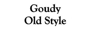 Font Goudy Old Style for Engraved Brick