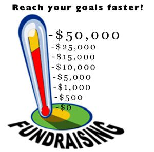 fundraising campaign thermometer for reaching goals