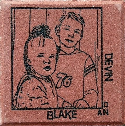 Engraved Brick With Special art Design