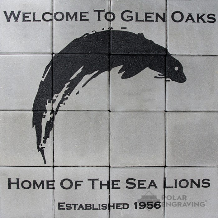 Engraved Bricks array Sea Lion