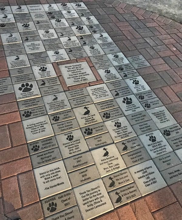 Engraved Brick Pathway for School