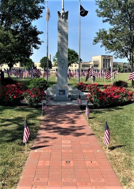 Engraved Veterans Memorial bricks Walkway