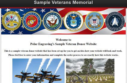Veterans Donor Website Example
