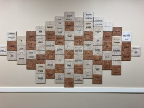 Engraved Tile Wall