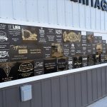Donor wall with engraved granite tiles